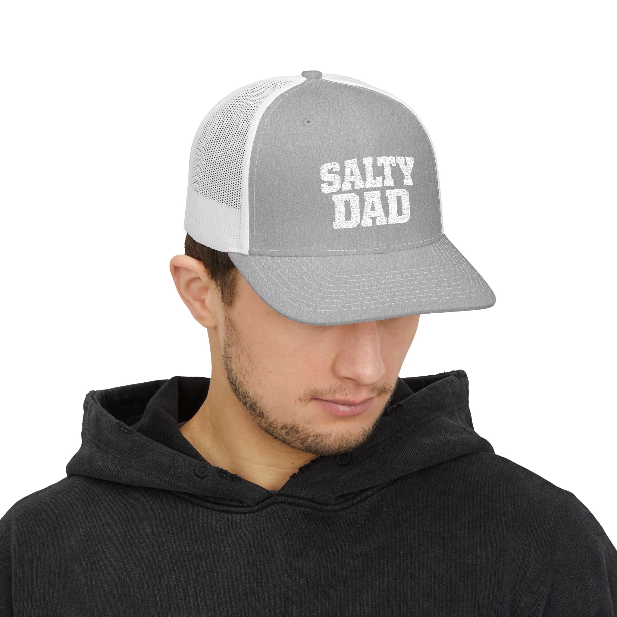 Salty Dad Trucker Hat – Rugged Mesh Back Hat for Working Dads