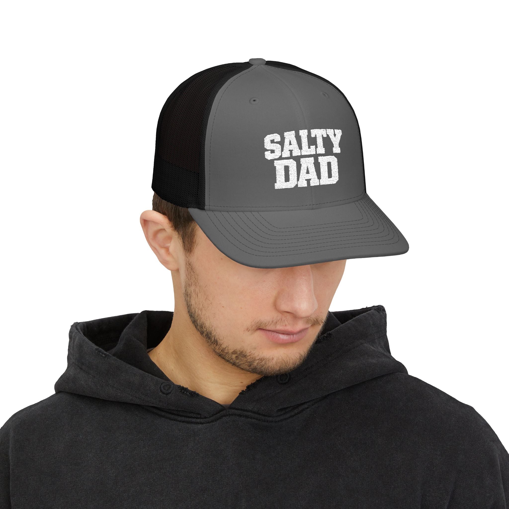 Salty Dad Trucker Hat – Rugged Mesh Back Hat for Working Dads